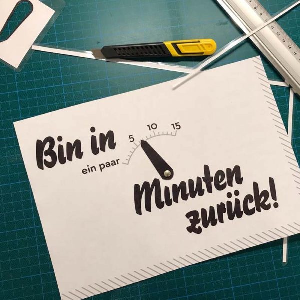 "Bin in x Minuten zurück!" - Schilder - Image 3