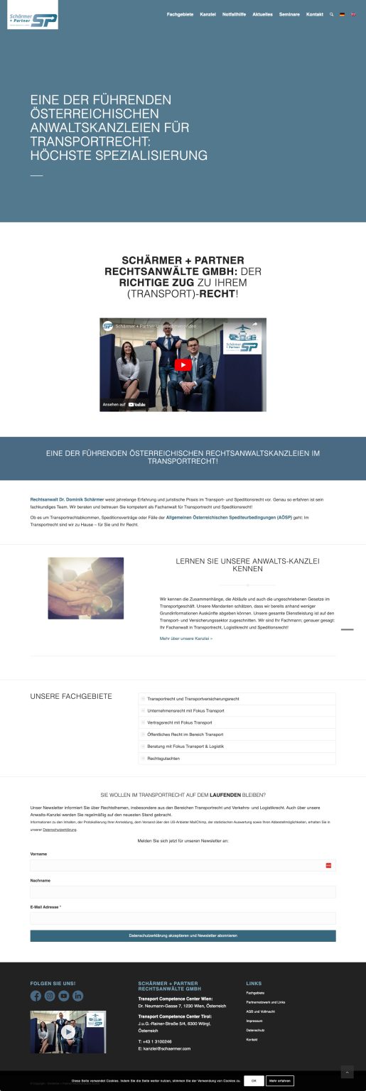 Grafik-Wien Abbildung-Website fuer-Anwaltskanzlei vor dem Redesign