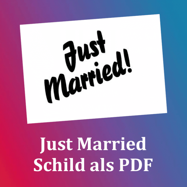 "Just Married" - Schilder PDF