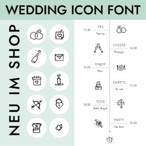 Wedding Icon Font – Icon Schrift