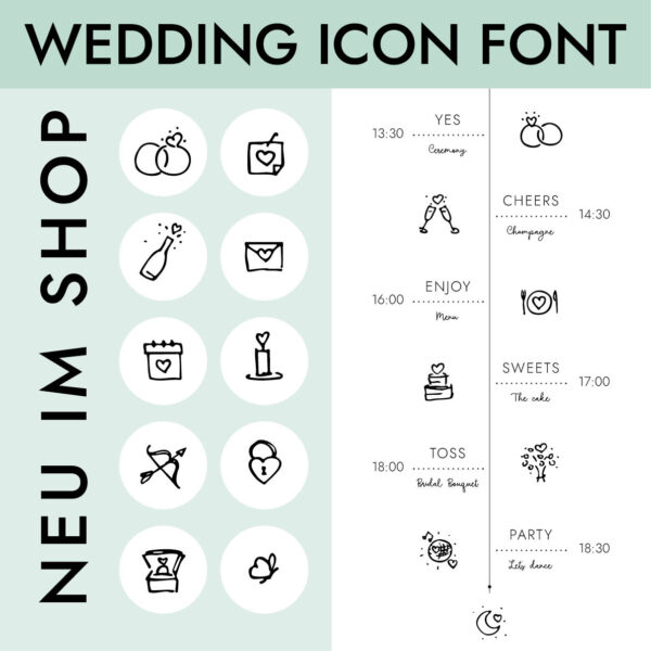 Wedding Icon Font – Icon Schrift