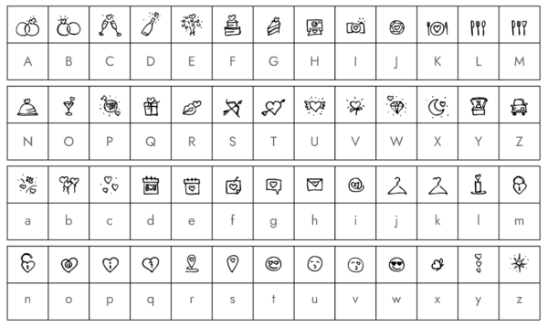 Wedding Icon Font – Icon Schrift - Image 2