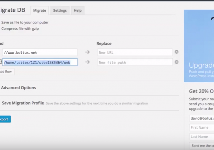 wordpress_transfer_offline_online wordpress transfer mit wp-migrate-db